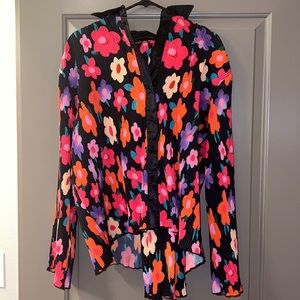 Neon floral plisse set